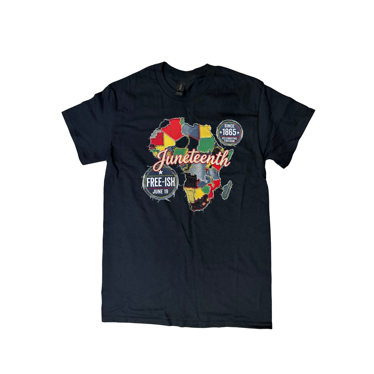 Juneteenth Free-Ish Africa Patchwork Tee