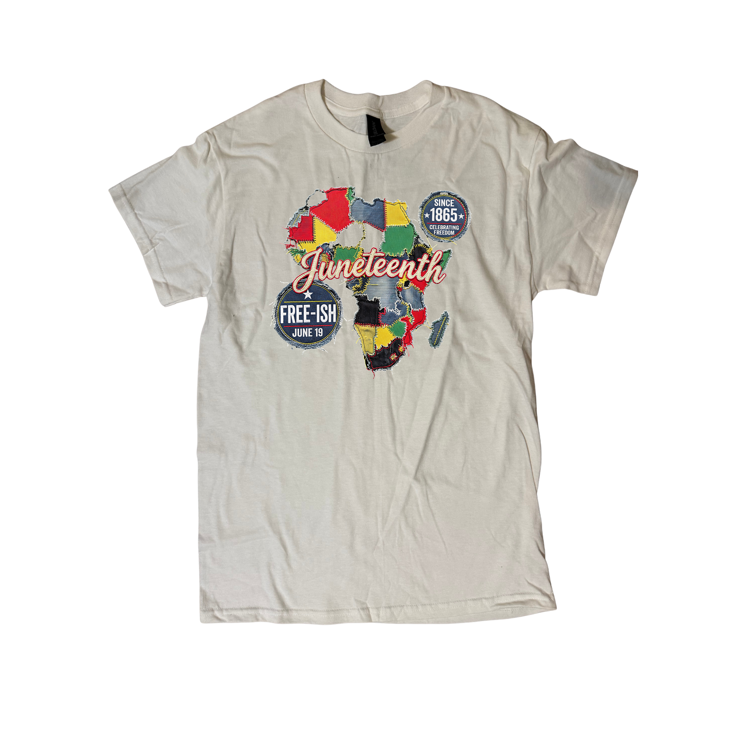 Juneteenth Free-Ish Africa Patchwork Tee