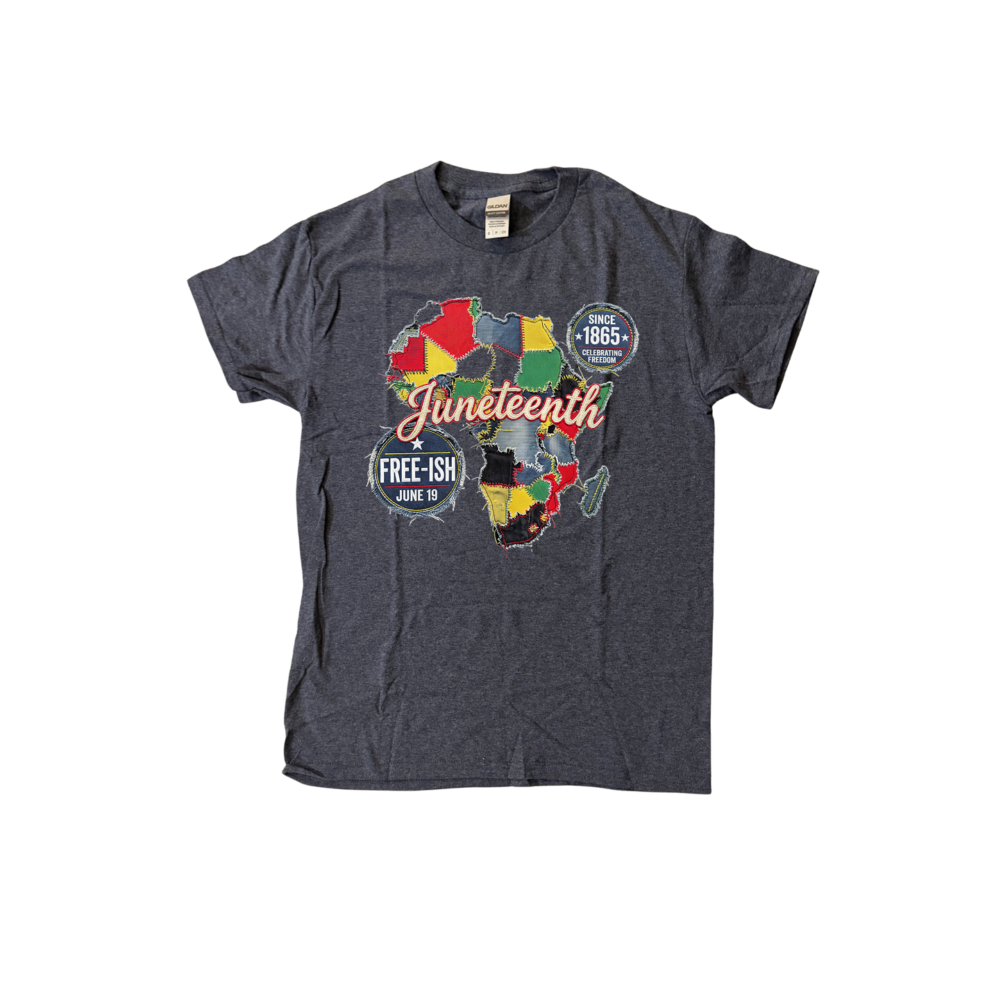 Juneteenth Free-Ish Africa Patchwork Tee